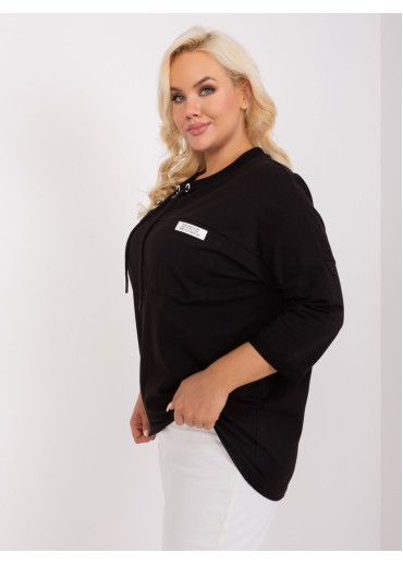 Čierne tričko s 3/4 rukávom