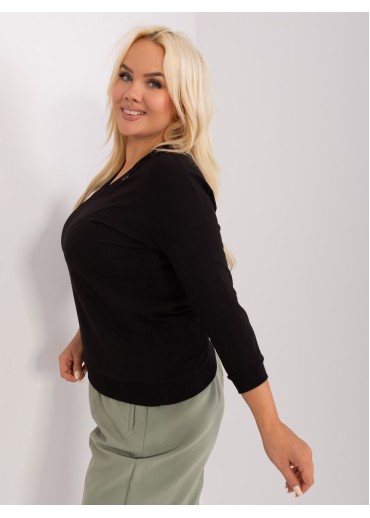 Čierne tričko s 3/4 rukávom