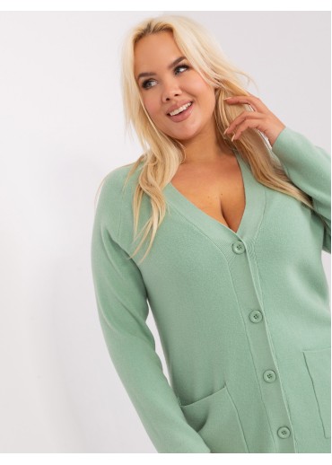 Svetlozelený predĺžený sveter