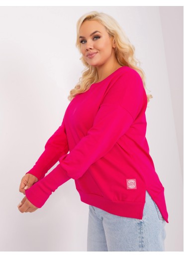 Fuchsiovo ružové tričko s dlhým rukávom