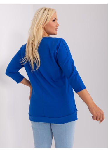 Kobaltovo modré tričko s potlačou