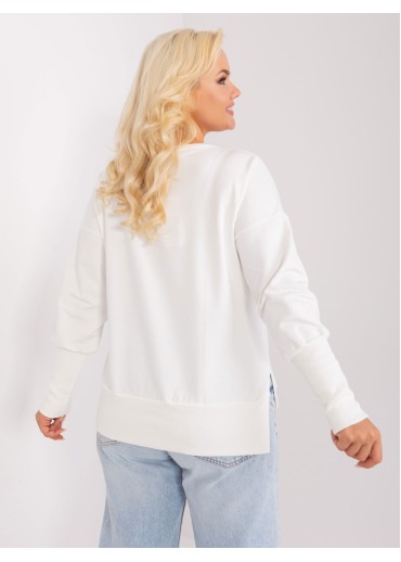 Smotanovo biele tričko s dlhým rukávom