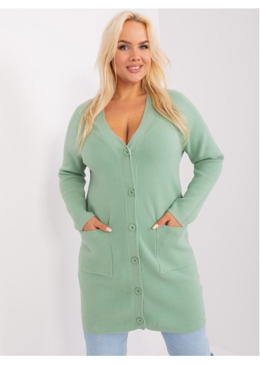 Svetlozelený predĺžený sveter