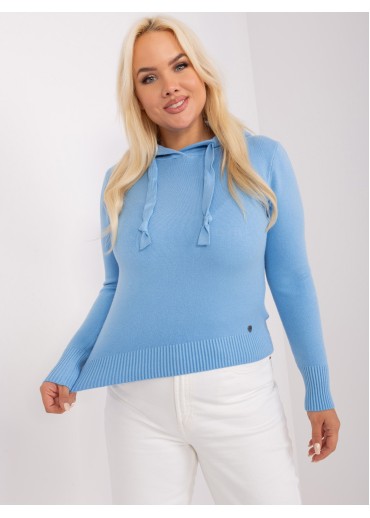 Svetlomodrý pulóver s kapucňou