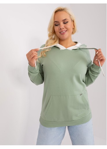 Svetlozelená mikina s kapucňou