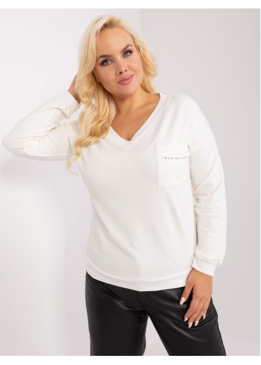 Smotanovo biele tričko s dlhým rukávom