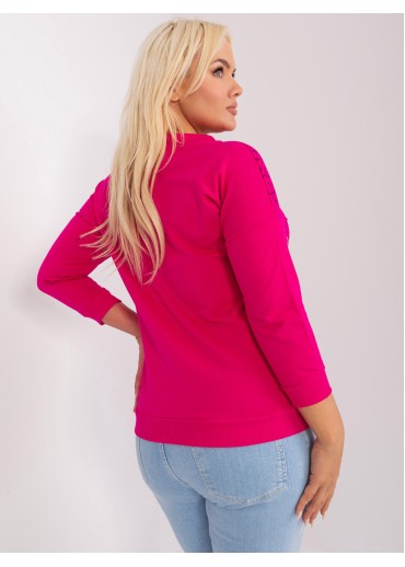 Fuchsiovo ružové tričko s potlačou