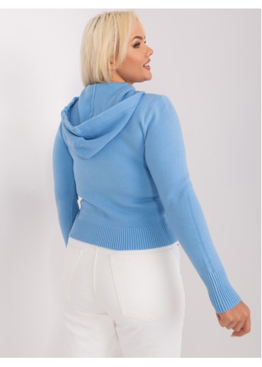 Svetlomodrý pulóver s kapucňou
