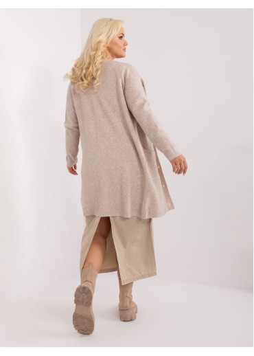 Béžovo hnedý predĺžený sveter