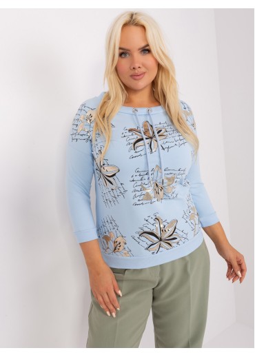 Svetlomodré tričko s potlačou