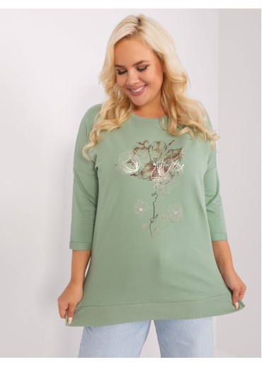 Svetlozelené tričko s potlačou