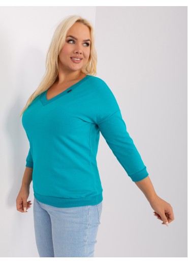 Mätovo zelené tričko s 3/4 rukávom