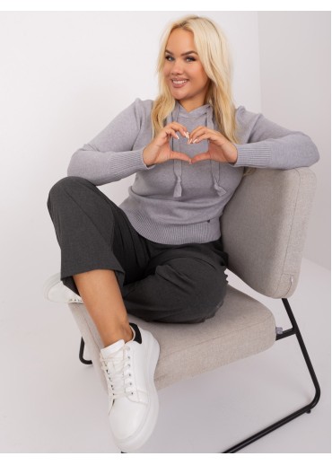 Sivý pulóver s kapucňou