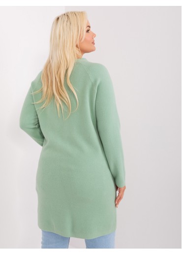 Svetlozelený predĺžený sveter