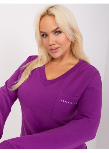 Fialové tričko s dlhým rukávom