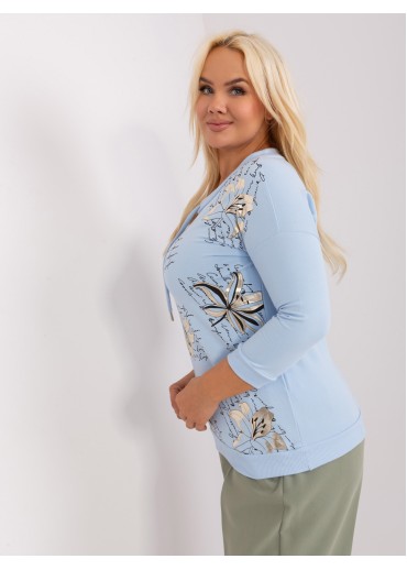 Svetlomodré tričko s potlačou