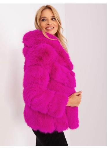 Fuchsiovo ružová kožušinová bunda