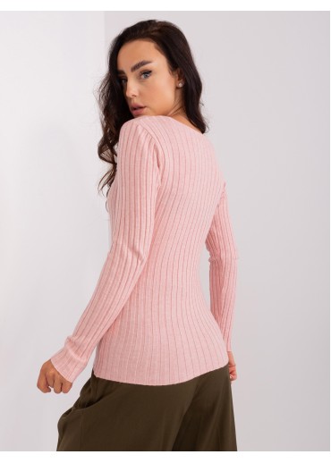 Púdrovo ružové tričko s dlhým rukávom