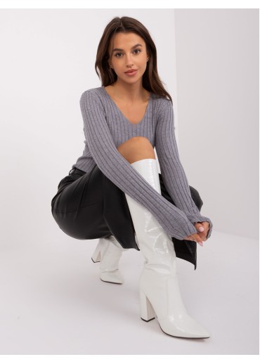 Tmavosivé tričko s dlhým rukávom