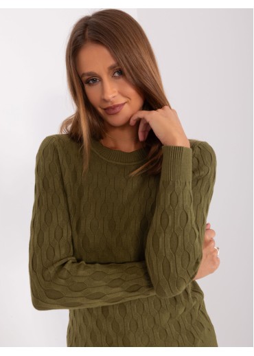 Khaki zelený pulóver
