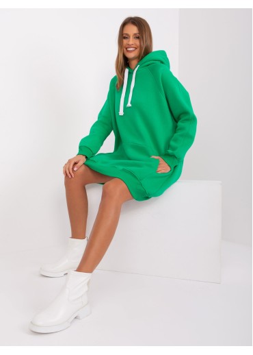 Zelená predĺžená mikina