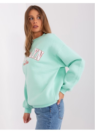 Svetlozelená basic mikina