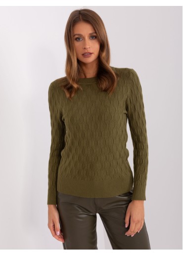 Khaki zelený pulóver