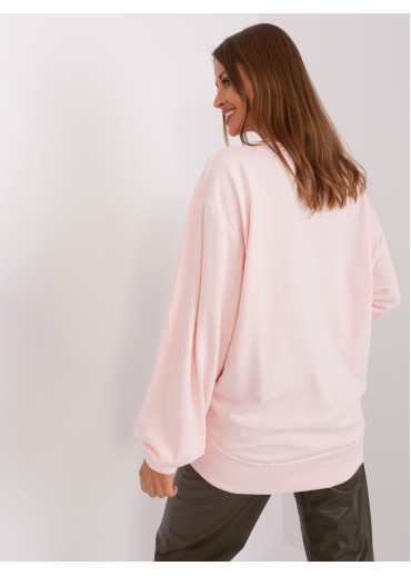 Púdrovo ružová basic mikina