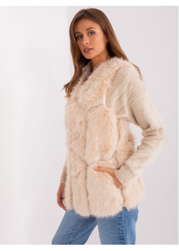 Béžovo hnedá vesta