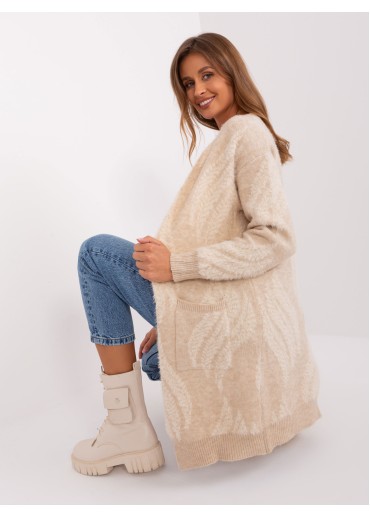 Béžovo hnedý kardigán
