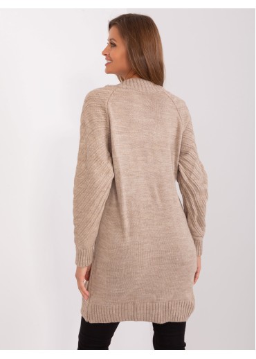 Kapučínovo hnedý predĺžený pulóver