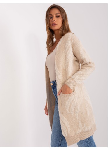 Béžovo hnedý kardigán