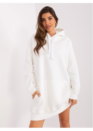 Smotanovo biela predĺžená mikina