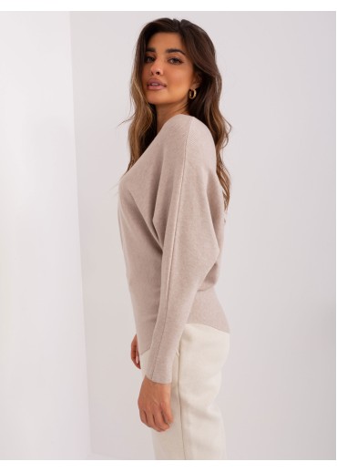 Béžovo hnedý pulóver