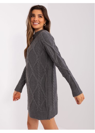 Tmavosivý predĺžený sveter