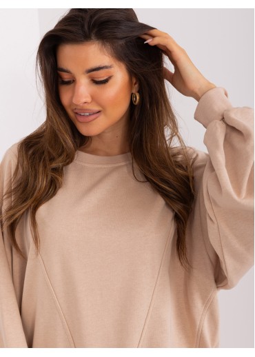 Béžovo hnedá basic mikina