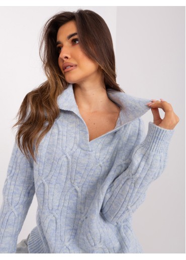 Svetlomodrý pulóver