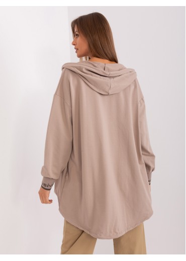 Béžovo hnedá mikina s kapucňou