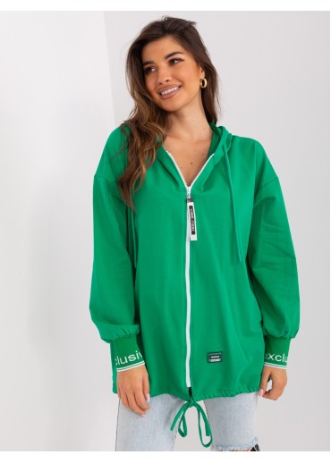 Zelená mikina s kapucňou
