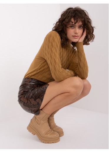 Kapučínovo hnedý pulóver