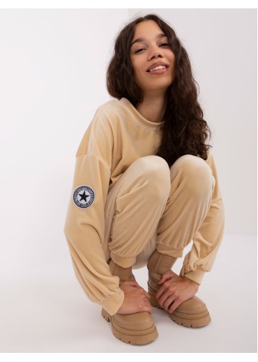 Béžovo hnedá tepláková súprava