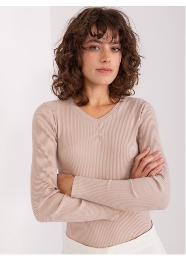 Béžovo hnedé tričko s dlhým rukávom