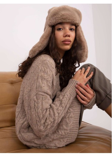 Kapučínovo hnedý predĺžený pulóver