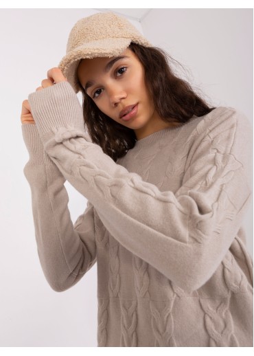 Béžovo hnedý pulóver