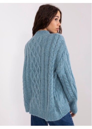Svetlomodrý pletený sveter