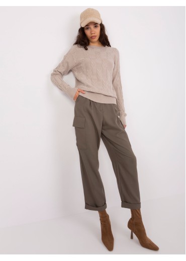 Béžovo hnedý pulóver