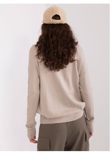 Béžovo hnedý pulóver