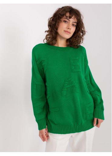 Zelený oversize sveter