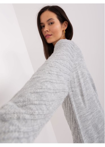Sivý predĺžený pulóver
