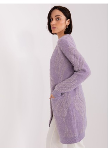 Fialový kardigán
